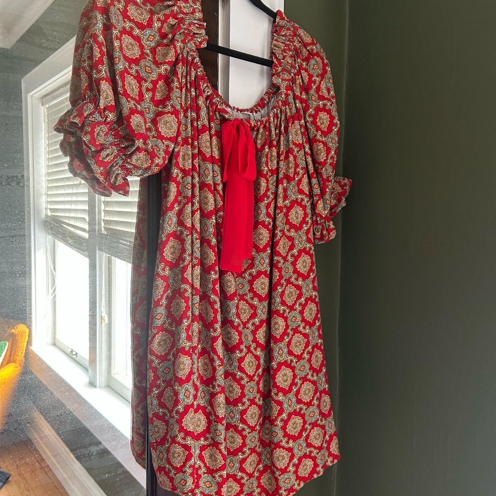 Fashion Brand Company Fancy Red Couch Tent Dress